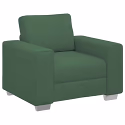 vidaXL Divano Sedia Verde Scuro 60 cm Tessuto di Velluto a Coste - Vista aggiuntiva 2