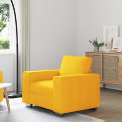 vidaXL Divano Sedia Giallo Chiaro 60 cm in Tessuto di Velluto a Coste