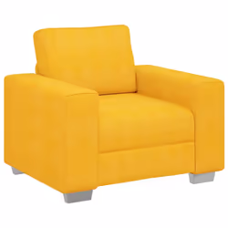 vidaXL Divano Sedia Giallo Chiaro 60 cm in Tessuto di Velluto a Coste - Vista aggiuntiva 2