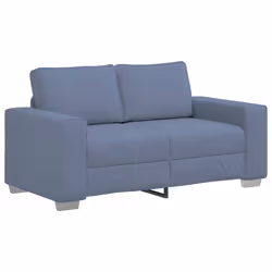 vidaXL Divano Divanetto Blu 120 cm Tessuto di Velluto a Coste - Vista aggiuntiva 2