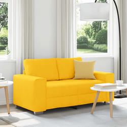 vidaXL Divano Divanetto Giallo Chiaro 120cm Tessuto di Velluto a Coste