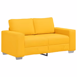 vidaXL Divano Divanetto Giallo Chiaro 120cm Tessuto di Velluto a Coste - Vista aggiuntiva 2