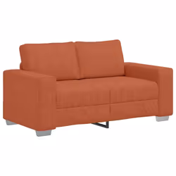 vidaXL Divano Divanetto Rosso Arancione 120 cm Tessuto Velluto a Coste - Vista aggiuntiva 2