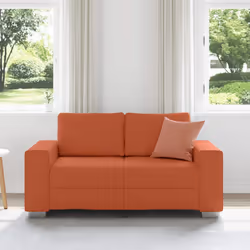 vidaXL Divano Divanetto Rosso Arancione 120 cm Tessuto Velluto a Coste - Vista aggiuntiva 3