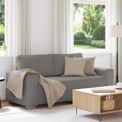 vidaXL Divano Divanetto Grigio Chiaro 140cm Tessuto di Velluto a Coste