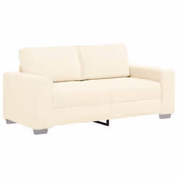 vidaXL Divano Divanetto Crema 140 cm Tessuto di Velluto a Coste - Vista aggiuntiva 2