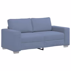 vidaXL Divano Divanetto Blu 140 cm Tessuto di Velluto a Coste - Vista aggiuntiva 2