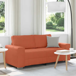 Divano Divanetto Rosso Arancione 140 cm Tessuto Velluto a Coste Vidaxl