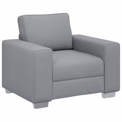 vidaXL Divano con cuscino Grigio chiaro 100 x 77 x 82 cm Tessuto - Vista aggiuntiva 2