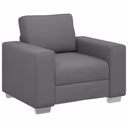 vidaXL Divano con cuscino Grigio scuro 100 x 77 x 82 cm Tessuto - Vista aggiuntiva 2