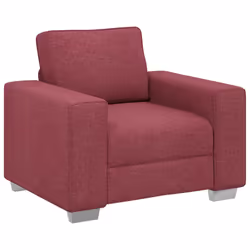 vidaXL Divano con cuscino Rosso vino 100 x 77 x 82 cm Tessuto - Vista aggiuntiva 2