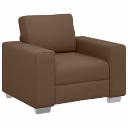 vidaXL Divano con cuscino Marrone 100 x 77 x 82 cm Tessuto - Vista aggiuntiva 2