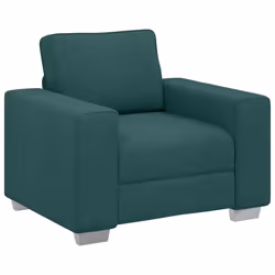 vidaXL Divano con cuscino Verde scuro 100 x 77 x 82 cm Tessuto - Vista aggiuntiva 2