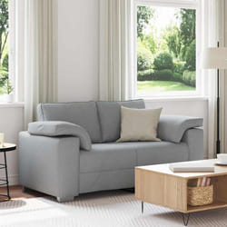 vidaXL Divano con cuscino Grigio chiaro 160 x 77 x 82 cm Tessuto
