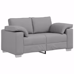 vidaXL Divano con cuscino Grigio chiaro 160 x 77 x 82 cm Tessuto - Vista aggiuntiva 2