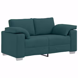 vidaXL Divano con cuscino Verde Scuro 160 x 77 x 82 cm Tessuto - Vista aggiuntiva 2