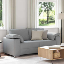 vidaXL Divano con cuscino Grigio chiaro 180 x 77 x 82 cm Tessuto