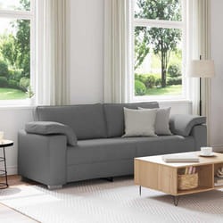 vidaXL Divano con cuscino Grigio scuro 219 x 77 x 82 cm Tessuto