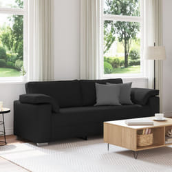 Vidaxl - Divano 3 posti nero 178 cm in tessuto