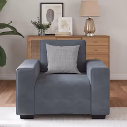 vidaXL Divano Sedia Grigio Scuro 60 cm Velluto - Vista aggiuntiva 3