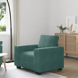 vidaXL Divano Sedia Verde Scuro 60 cm Velluto
