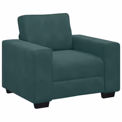 vidaXL Divano Sedia Verde Scuro 60 cm Velluto - Vista aggiuntiva 2