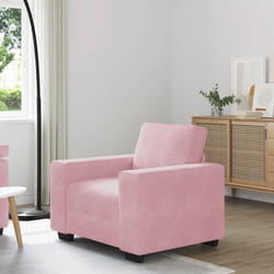 vidaXL Divano Sedia Rosa 60 cm Velluto
