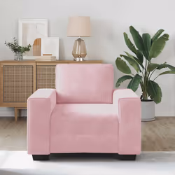 vidaXL Divano Sedia Rosa 60 cm Velluto - Vista aggiuntiva 3