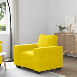vidaXL Divano Sedia Giallo 60 cm Velluto