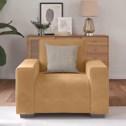 vidaXL Divano Sedia Marrone 60 cm Velluto - Vista aggiuntiva 3