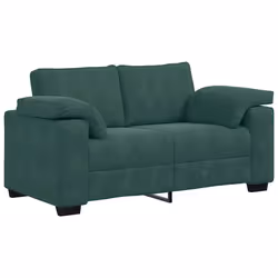 vidaXL Divano Divanetto Verde Scuro 120 cm Velluto - Vista aggiuntiva 2