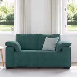 vidaXL Divano Divanetto Verde Scuro 120 cm Velluto - Vista aggiuntiva 3