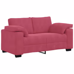vidaXL Divano Divanetto Rosso Vino 120 cm in Velluto - Vista aggiuntiva 2