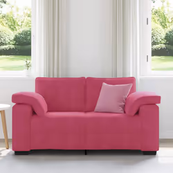 vidaXL Divano Divanetto Rosso Vino 120 cm in Velluto - Vista aggiuntiva 3