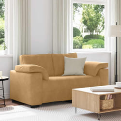 vidaXL Divano Divanetto Marrone 120 cm in Velluto