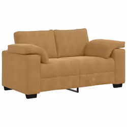 vidaXL Divano Divanetto Marrone 120 cm in Velluto - Vista aggiuntiva 2