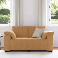 vidaXL Divano Divanetto Marrone 120 cm in Velluto - Vista aggiuntiva 3