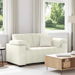 vidaXL Divano Divanetto Crema 120 cm in Velluto
