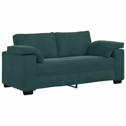vidaXL Divano Divanetto Verde Scuro 140 cm in Velluto - Vista aggiuntiva 2