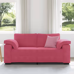 vidaXL Divano Divanetto Rosso Vino 140 cm in Velluto - Vista aggiuntiva 3