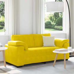 vidaXL Divano Divanetto Giallo 140 cm in Velluto