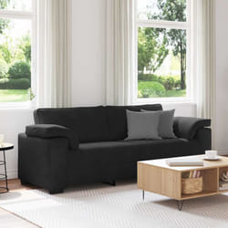 Vidaxl - Divano a 3 Posti Nero 178 cm in Velluto 521755