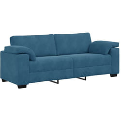 Vidaxl - Divano a 3 Posti Blu 178 cm in Velluto