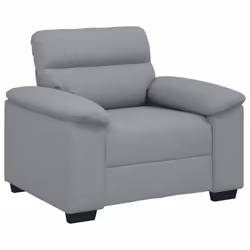 vidaXL Poltrona Grigio Chiaro 60 cm in Tessuto - Vista aggiuntiva 2