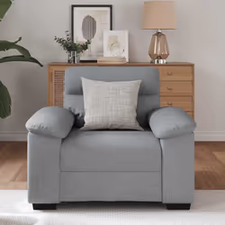 vidaXL Poltrona Grigio Chiaro 60 cm in Tessuto - Vista aggiuntiva 3