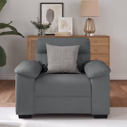 vidaXL Poltrona Grigio Scuro 60 cm in Tessuto - Vista aggiuntiva 3