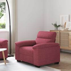 vidaXL Poltrona Rosso Vino 60 cm in Tessuto