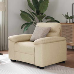 vidaXL Poltrona Crema 60 cm in Tessuto