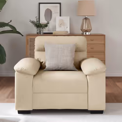 vidaXL Poltrona Crema 60 cm in Tessuto - Vista aggiuntiva 3
