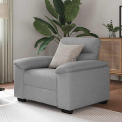 vidaXL Divano Sedia Grigio Nuvola 55 cm in Tessuto